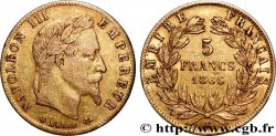 5 francs or Napoléon III, tête laurée 1866 Strasbourg F.502/10