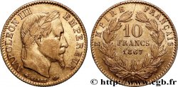 10 francs or Napoléon III, tête laurée 1867 Paris F.507A/15