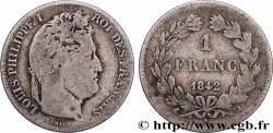 1 franc Louis-Philippe, couronne de chêne 1842 Paris F.210/85