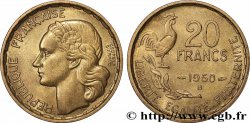 20 francs Georges Guiraud, 4 faucilles 1950 Beaumont-Le-Roger F.401/3 MS 