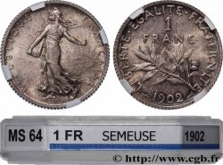 1 franc Semeuse 1902 Paris F.217/7 MS64 GENI