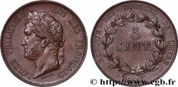 Essai de 5 centimes en bronze, signature BARRE  1840  T.T.4013 b.1 AU 