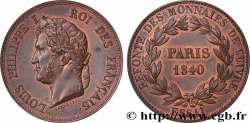 Refonte des monnaies de cuivre, essai au module du décime, poids léger 1840 Paris T.T.4515 b.2 MS 