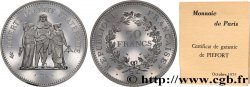 Piéfort argent de 50 francs Hercule, Certificat n°1000 (dernier numéro !) 1975  GEM.223 P1