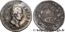 Quart (de franc) Napoléon Empereur, Calendrier grégorien 1806 Paris F.159/1