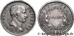 Quart (de franc) Napoléon Empereur, tête de nègre 1807 Paris F.160/1