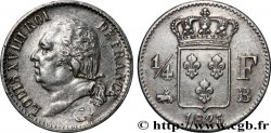 1/4 franc Louis XVIII 1823 Rouen F.163/25