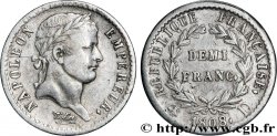 Demi-franc Napoléon Ier tête laurée, République française 1808 Lyon F.177/5
