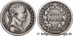 Demi-franc Napoléon Ier tête laurée, République française 1808 Marseille F.177/12
