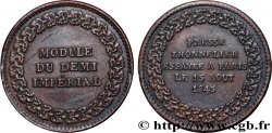 Essai au module du demi impérial de Russie 1845 Paris T.T.4527 2 AU 