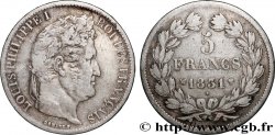 5 francs Ier type Domard, tranche en relief 1831 Marseille F.320/10