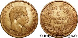5 francs or Napoléon III, tête nue, grand module, 60/50 1860 Paris F.501/9