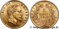 5 francs or Napoléon III, tête laurée 1863 Strasbourg F.502/4