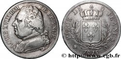 5 francs Louis XVIII, buste habillé 1815 Perpignan F.308/28