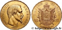 50 francs or Napoléon III, tête nue 1855 Strasbourg F.547/2