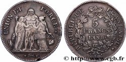 5 francs Union et Force, Union serré, avec glands intérieurs et gland extérieur 1800 Bayonne F.288/145 XF 