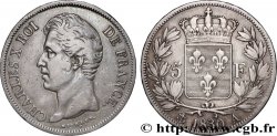 5 francs Charles X 2e type, tranche en relief 1830 Paris F.312/1
