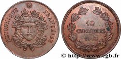 Concours de 10 centimes, essai en cuivre Gayrard, premier concours 1848 Paris Maz.1323 
