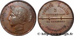 Concours du décime, essai en cuivre Rogat, premier concours 1848 Paris VG.3204 