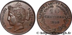 Concours de 10 centimes, essai en cuivre par Rogat, premier concours, quatrième revers 1848 Paris VG.3169 var.