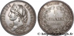 Concours de 5 francs, essai en cuivre argenté par Magniadas 1848 Paris VG.3082 var AU 