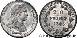 Concours de 20 francs, essai de Montagny, buste nu 1848 Paris VG.3034 var