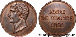 Essai de bronze au module de 5 centimes (25mm), Bonaparte 1851 Paris VG.3290  SUP+ 