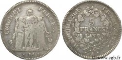 5 francs Union et Force, Union serré, seulement gland extérieur 1799 Paris F.288/98