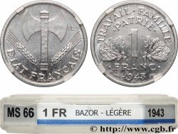 1 franc Francisque, légère 1943  F.223/3