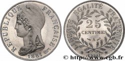 Essai de 25 centimes d’après Dupré, sur flan rond 1881 Paris GEM.57 2 MS 