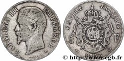 5 francs Napoléon III, tête nue 1855 Lyon F.330/5