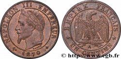 Un centime Napoléon III, tête laurée 1870 Paris F.103/8