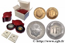 Coffret Belle Épreuve 1 franc De Gaulle or et argent 1988 Paris F5.1000 1