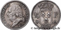 1/4 franc Louis XVIII  1817 Paris F.163/1