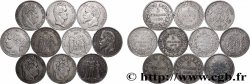 Lot de dix écus de 5 francs n.d.  F.-/
