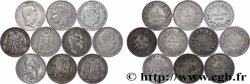 Lot de dix écus de 5 francs n.d.  F.-/