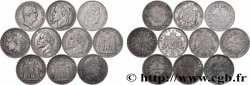 Lot de dix écus de 5 francs n.d.  F.-/