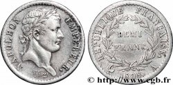 Demi-franc Napoléon Ier tête laurée, République française 1808 Paris F.177/2