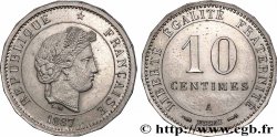 Essai de 10 centimes Merley, Type II, 18 pans, sans faisceau ni rameau 1887 Paris GEM.27 3