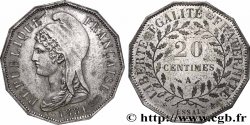 Essai de 20 centimes d’après Dupré, sur flan dodécagonal 1881 Paris GEM.49 1