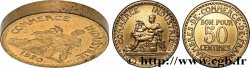 Essai-piéfort de 50 centimes Chambres de commerce 1920 Paris GEM.82 EP