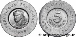 Essai de 5 centimes Rude en aluminium 1909 Paris GEM.15 8