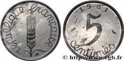 Piéfort Acier de 5 centimes Épi 1961 Paris GEM.21 P1