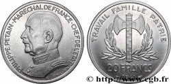 Essai-Piéfort de 20 francs Pétain en aluminium par Lavrillier 1941 Paris GEM.203 EP1 MS 