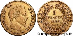 5 francs or Napoléon III, tête nue, grand module 1860 Paris F.501/10
