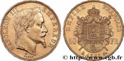 50 francs or Napoléon III, tête laurée 1866 Paris F.548/6