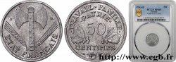 50 centimes Francisque, légère 1943 Beaumont-Le-Roger F.196/3