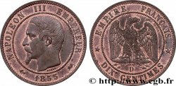 Dix centimes Napoléon III, tête nue 1855 Lyon F.133/26