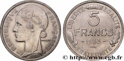 Concours de 5 francs, essai de Morlon en nickel 1933 Paris GEM.138 1
