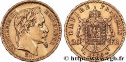 20 francs or Napoléon III, tête laurée 1866 Paris F.532/13